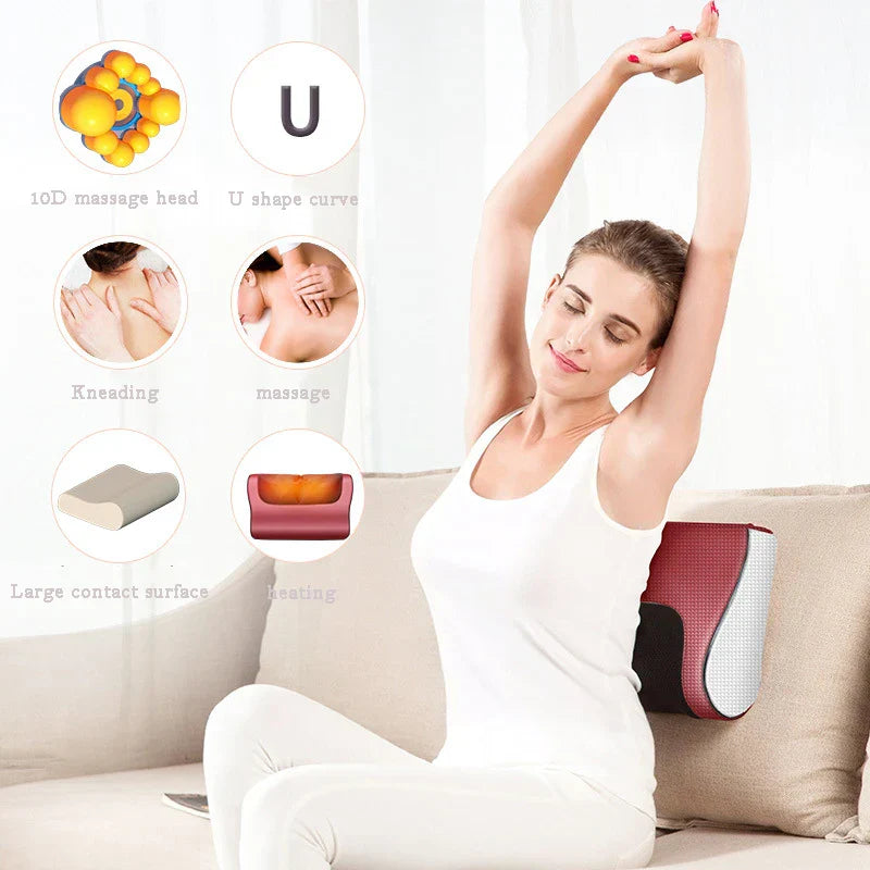 Zayna™ Red Pillow Massager – جهاز تدليك الوسادة الحمراء
