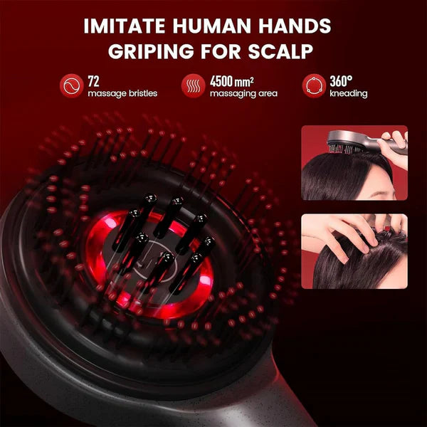 Zayna™ Scalp Massager Brush (Red) – فرشاة تدليك فروة الرأس (حمراء)
